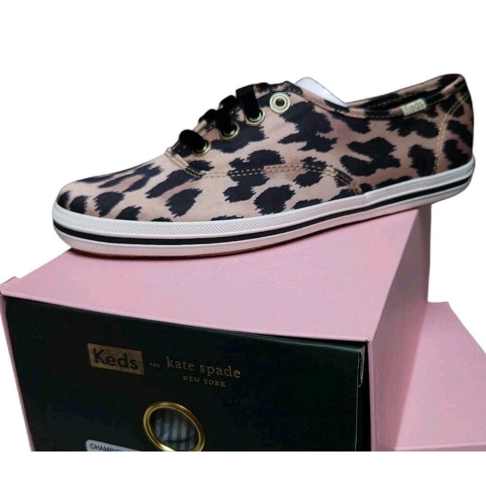 Keds for Kate Spade New York Sneakers Size 5 M Leopard Print Lace Up Low Top New